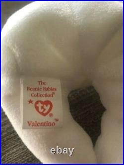 RARE Valentino The Bear TY Beanie Babies Retired 1994 Multiple Errors