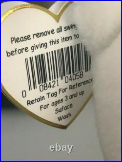 RARE Valentino The Bear TY Beanie Babies Retired 1994 Multiple Errors