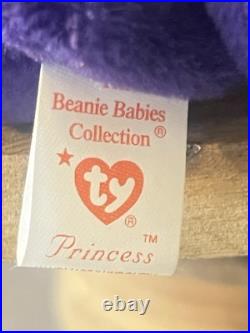 RARE Vintage MWMT 1st Edition Ty Princess Diana Beanie Baby Made INDONESIA PVC