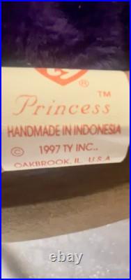 RARE Vintage MWMT 1st Edition Ty Princess Diana Beanie Baby Made INDONESIA PVC