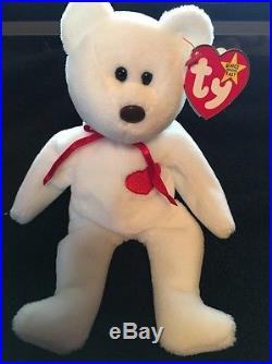 RARE Vintage Valentino Beanie Baby Misspelled Tag and PVC Pellets lots of errors