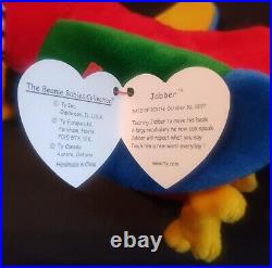 RARE WITH ERRORS Jabber 1998 Date Error MINT Ty Vintage Beanie Baby