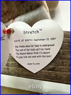 RARE WITH ERRORS Stretch 1997 MINT Ty Vintage Beanie Baby