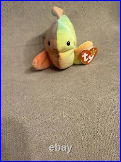 RARE WITH TAG ERRORS Ty Beanie Baby Coral Authentic 1995 Tag Error Cokal