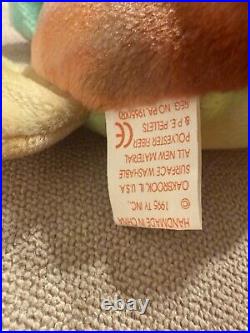 RARE WITH TAG ERRORS Ty Beanie Baby Coral Authentic 1995 Tag Error Cokal