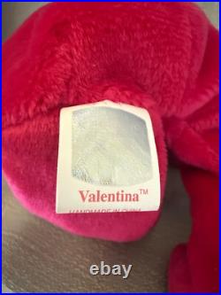 RARE With ERRORS Ty Valentina? The Red Bear Beanie Baby-1998/1999 tags RARE With ERRORS Ty Valentina? The Red Bear Beanie Baby-1998/1999 tags