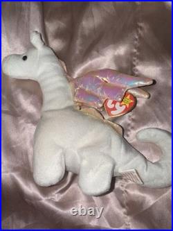 RARE WithERRORSTy Beanie Babies 8 inch MAGIC the Dragon Plush Toy 4088