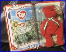 RARE in PACKAGE VINTAGE TY McDonalds 2000 Teenie Beanie Babies Osito Bear