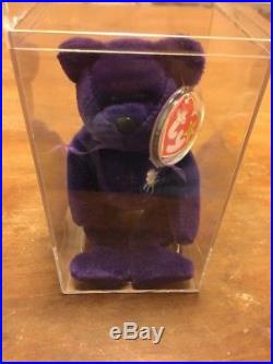 RARE princess diana beanie baby Ty 1997 PE Pellets With Protective Tag And Case
