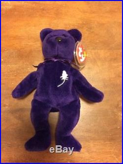 RARE princess diana beanie baby Ty 1997 PE Pellets With Protective Tag And Case