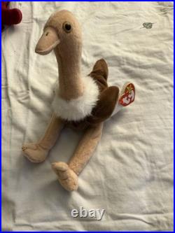 RARE ty beanie baby Stretch The Ostrich 1997 with tag ERRORS RARE ty beanie baby Stretch The Ostrich 1997 with tag ERRORS