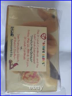 RARE ty beanie baby Stretch The Ostrich 1997 with tag ERRORS AND COA CERTIFICATE RARE ty beanie baby Stretch The Ostrich 1997 with tag ERRORS AND COA CERTIFICATE
