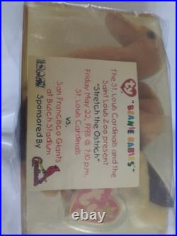 RARE ty beanie baby Stretch The Ostrich 1997 with tag ERRORS AND COA CERTIFICATE RARE ty beanie baby Stretch The Ostrich 1997 with tag ERRORS AND COA CERTIFICATE
