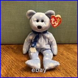 RARERetired TY Beanie Baby 1999 Holiday Teddy (Errors)