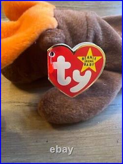 RETIRED 1993 TY Beanie Baby Chocolate the Moose RARE, MULTIPLE ERRORS MINT COND