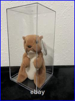 RETIRED ORIGINAL Ty Beanie Baby NUTS the Squirrel TAG ERRORS RARE PVC