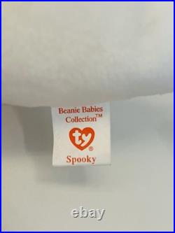 RETIRED, RARE TAG ERRORS, Spooky the Ghost Ty Beanie Baby, 1995, PVC Pellets RETIRED, RARE TAG ERRORS, Spooky the Ghost Ty Beanie Baby, 1995, PVC Pellets