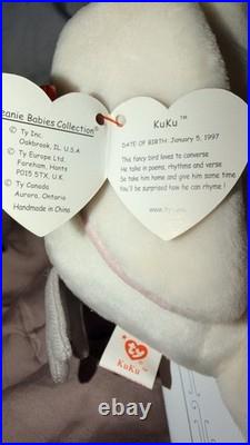 RETIRED. RARE TY ORIGINAL BEANIE BABIES. KuKu 98' with watermark