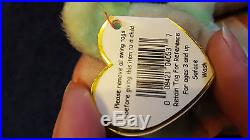 RETIRED RARE Ty Beanie Baby Old Style/Vivid Peace with Tag Errors
