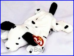 RETIRED Ty Beanie Baby ORIGINAL DOTTY Dog ERRORS With Tags RARE