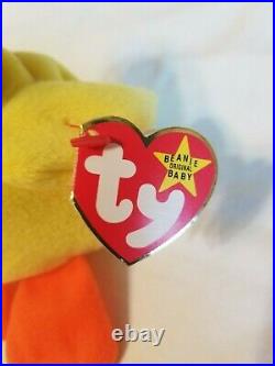 RETIRED Ty Beanie Baby QUACKERS DUCK ERRORS With Tags RARE MINT PVC