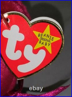 RETIRED Ty Beanie Baby VALENTINA Bear ERRORS With Tags RARE