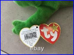 RETIRED and RARE Ty Beanie Babies LEGS The Frog with ERRORS and TAG