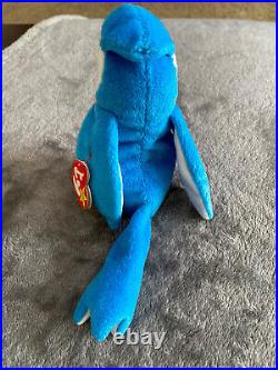 ROCKET the BLUE JAY- Ty Beanie Babies- RARE- Retired- Mint Condition- 1998