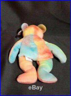 Rainbow Ty Beanie Babies Rare Retired Peace Bear Original