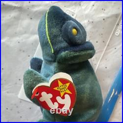 Rainbow Ty Beanie Baby Retired with Leg Sewn Error Fabric Tag Errors 1997 RARE Rainbow Ty Beanie Baby Retired with Leg Sewn Error Fabric Tag Errors 1997 RARE