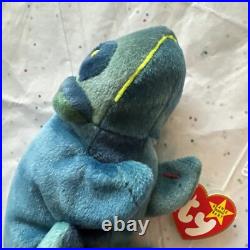 Rainbow Ty Beanie Baby Retired with Leg Sewn Error Fabric Tag Errors 1997 RARE Rainbow Ty Beanie Baby Retired with Leg Sewn Error Fabric Tag Errors 1997 RARE
