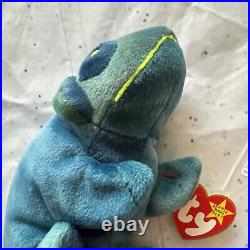 Rainbow Ty Beanie Baby Retired with Leg Sewn Error Fabric Tag Errors 1997 RARE