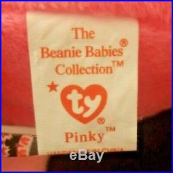 Rare 1995 Pinky Beanie Baby-tag errors