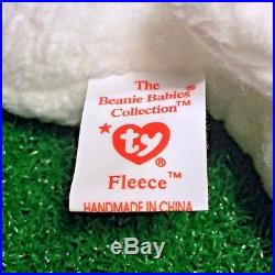 Rare 1996 Retired Fleece The Sheep Lamb Ty Beanie Baby Plush Toy with Errors NEW
