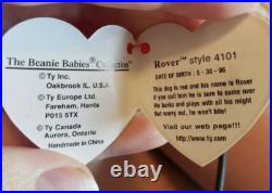 Rare 1996 Rover Beanie Baby in Mint Condition with Tag Errors