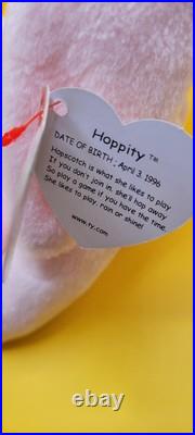 Rare 1996 TY Hoppity Beanie Baby PVC Pellets Misspelled Origiinal, Suface MWMT