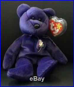 Rare 1997 1st edition Diana Beanie Baby with errors star, no space, pe pellet