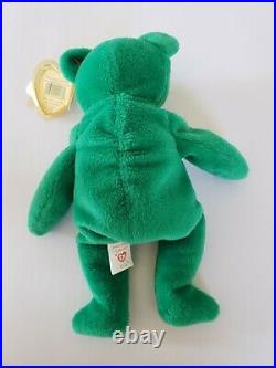 Rare 1997 Erin The St. Patricks Day Beanie Baby Bear Retired Tag withErrors