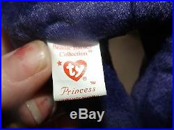 Rare 1997 Princess Diana Ty Beanie Baby Retired P. E. Pellets Reg. No Pa 1965(kr)