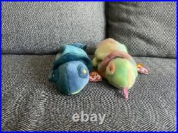 Rare 1997 Rainbow Beanie Baby Tie Dye & Blue/Green MINT CONDITION. Lot Of 2