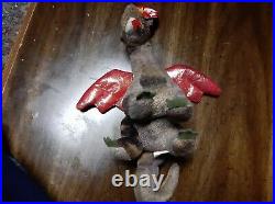 Rare 1998 Scorch the Dragon Ty Beanie Baby 1998 Retired Red Iridescent Wings