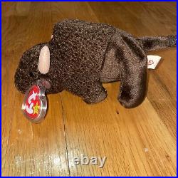 Rare 1998 TY BEANIE BABIES ROAM THE BISON, WITH ERRORS As Pictured
