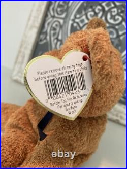 Rare 1999 TY Beanie Baby FUZZ the Bear With Tag Errors