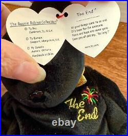 Rare 1999 TY Beanie Baby THE END BEAR Flat Tush Tag Retired