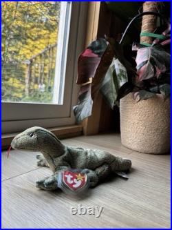 Rare 1999 Ty Beanie Baby Scaly the Lizard? - Retired with Tag Errors