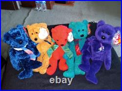Rare 5 Retired Beanie Baby Bear Collection 1997-2002