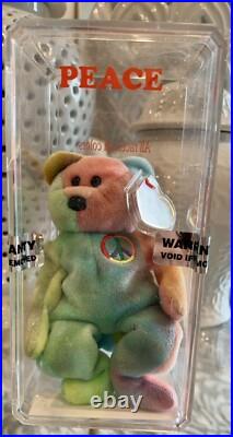 Rare, Authenticated, 1996 ty beanie baby Peace, Mint, Retired, low Production