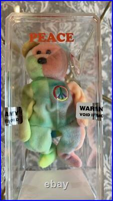 Rare, Authenticated, 1996 ty beanie baby Peace, Mint, Retired, low Production