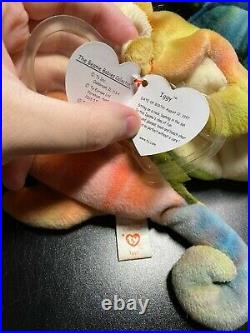 Rare Beanie Babies Chameleons (Set of two, with tag errors)
