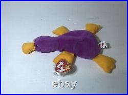 Rare Beanie Baby Patti the Platypus 1993 Mint Condition with Tag Errors